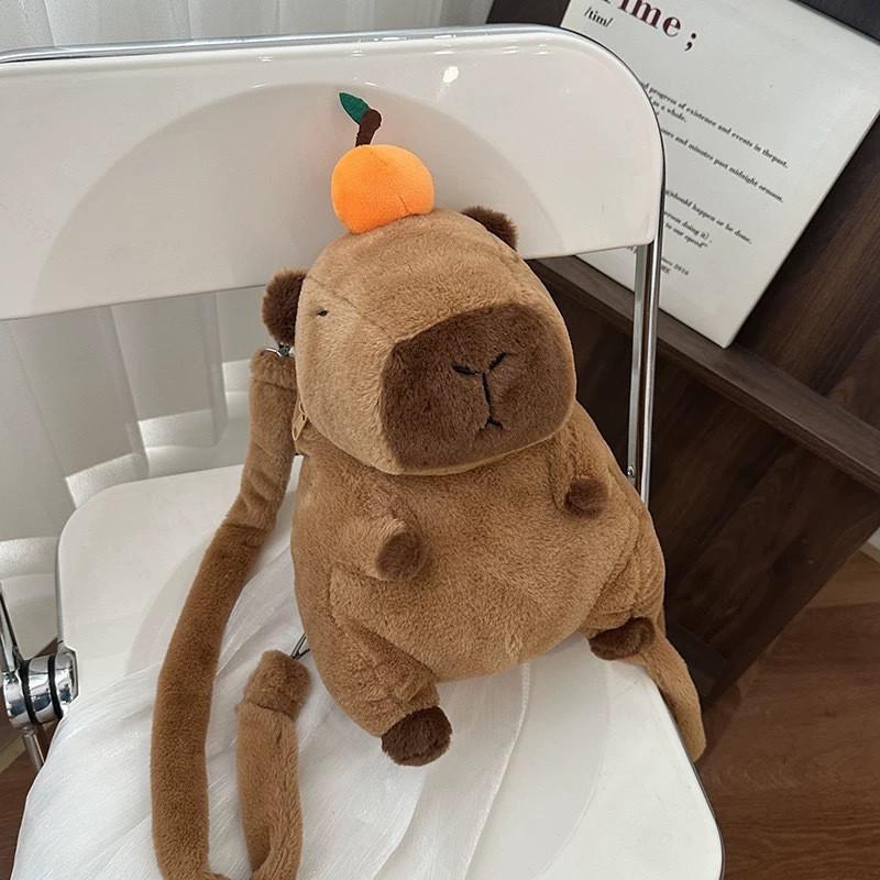 Желтая Капибара Кролик Цветок Бургер Плюшевый Рюкзак Животное Подарочная Сумка Кукла