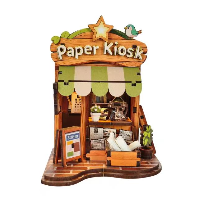 2027 DIY Wooden Mini Casa Japanese Tavern Miniatures With Lights for Friends Birthday Gifts Home Decoration Crafts