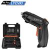 14pcs/46pcs Electric Screwdriver Set USB Rechargeable Mini Electric Drill Tool Set Portable Cordless Screwdriver Home Repair Multitool Kit