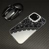 Элегантный кружевной чехол для телефона iPhone 17/16/15/14 Plus/13/12/11 Pro Max Матовый ТПУ чехол Модный узор Защитный корпус