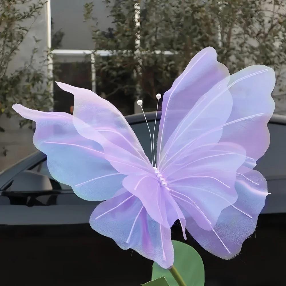 Искусственная 3D Бабочка 1 шт. Свадебный Декор Для Девичников Дома Сада Всесезонный Праздничная Атмосфера Декоративные Аксессуары