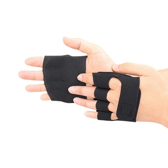 1 пара мини-перчаток для поднятия тяжестей, регулируемые, дышащие, противоскользящие, для мужчин и женщин, защита ладоней, тренировки, фитнеса, спортивные тренировки, гантели, частичная половина