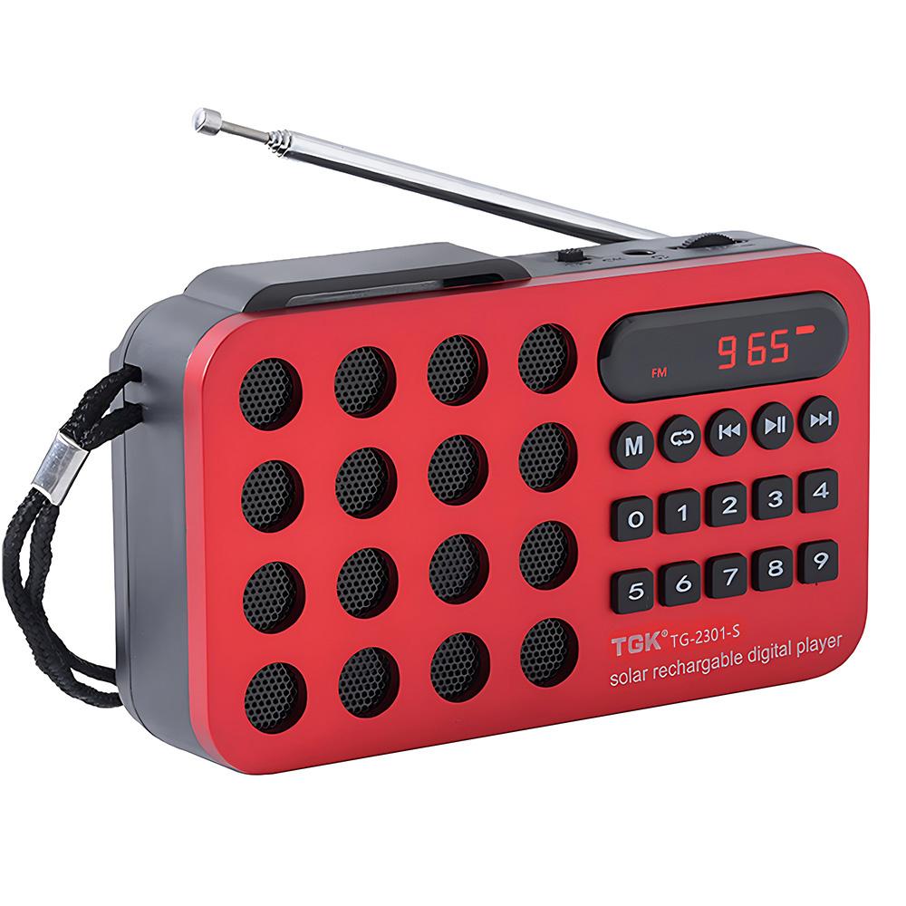 Портативный FM-радиоприемник с солнечной зарядкой, с беспроводным Bluetooth-динамиком, поддержка USB, TF-карты, воспроизведения музыки в формате MP3, FM-радиоприемник