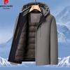 Мужская ветронепродуваемая пуховая куртка Pierre Cardin - Утепленная, морозостойкая, повседневная зимняя теплая для мужчин среднего возраста