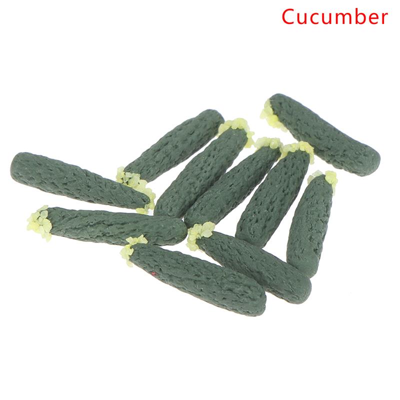 10Pcs/Set 1:12 Dollhouse Fruit Vegetables Carrot Tomato Radish Kitchen Decor Toy