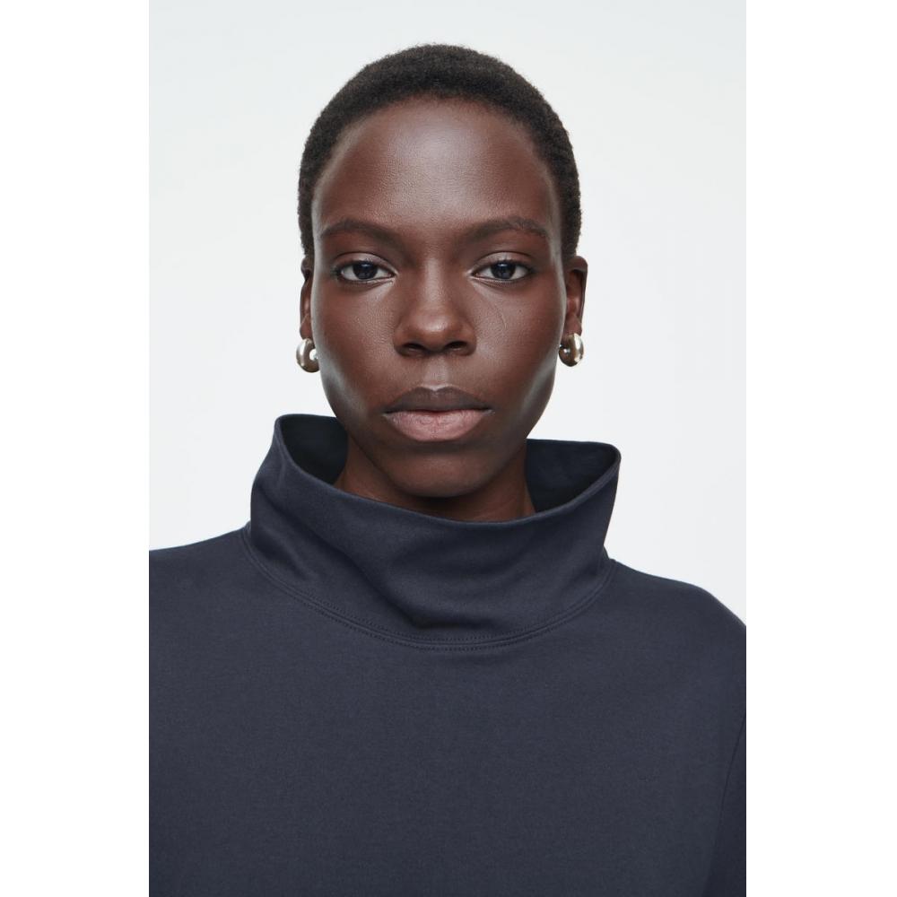 COS Платье миди с японским воротником-стойкой