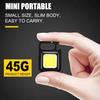 LED Mini Flashlight Super Bright COB Keychain Light Outdoor Emergency Camping Pocket Lamp With Tail Magnet Corkscrew