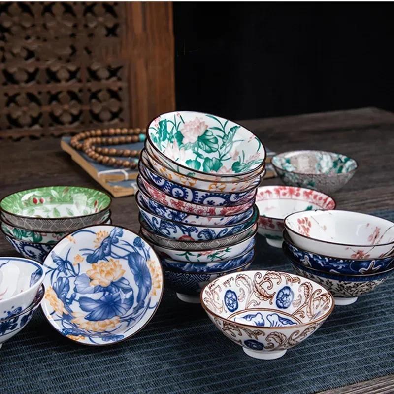 1 шт. китайская бутиковая керамическая чашка для чая, сине-белая фарфоровая чаша для чая, расписанная вручную, чашка для чая для путешествий и медитации, чайный набор 70 мл