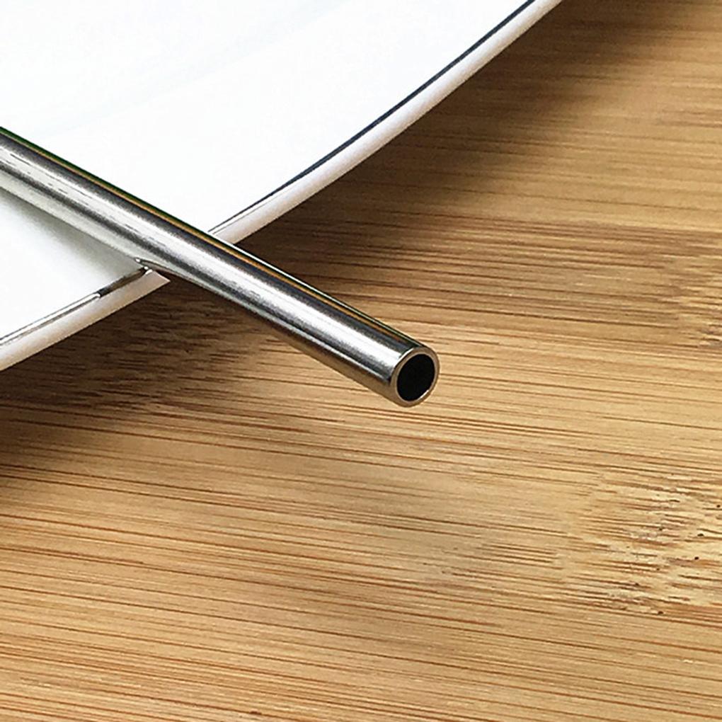 Stainless Steel Reusable Straws Drinking Bottle Cups Straight Straw Soft Brush Kit Washable Tools Household Supplies