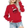 Kids' Fashion Loose-Fit Casual Long-Sleeve Christmas Print Oversized Crewneck Sweatshirt