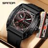 SANDA Fashion Brand Men's Quartz Watch High Quality New Silicone Strap Outdoors Sports Waterproof Men's Watch Relogio Masculino