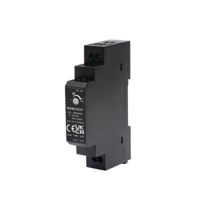 Mornsun Alimentation industrielle sur rail DIN - sortie unique - 15 W - 24 V - 0.63 A