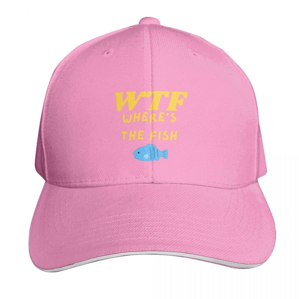 WTF Fishing Wheres The Fish Baseball Cap Streetwear Hip Hop Trendy Vintage Retro Embroidered Lightweight Packable