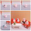Miniatures Animal Mini Piggy Car Figures Cartoon Pink Pig Resin Ornaments Car Interior Supplies