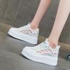 Весенне-летние повседневные туфли на толстой подошве с внутренней платформой, увеличивающей рост, женские маленькие 9 см, тонкие женские туфли, сетчатые дышащие белые
