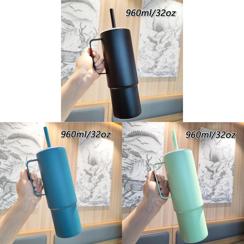 Outdoor 32oz Stainless Steel Insulated Mug With Handle For Camping And Travel