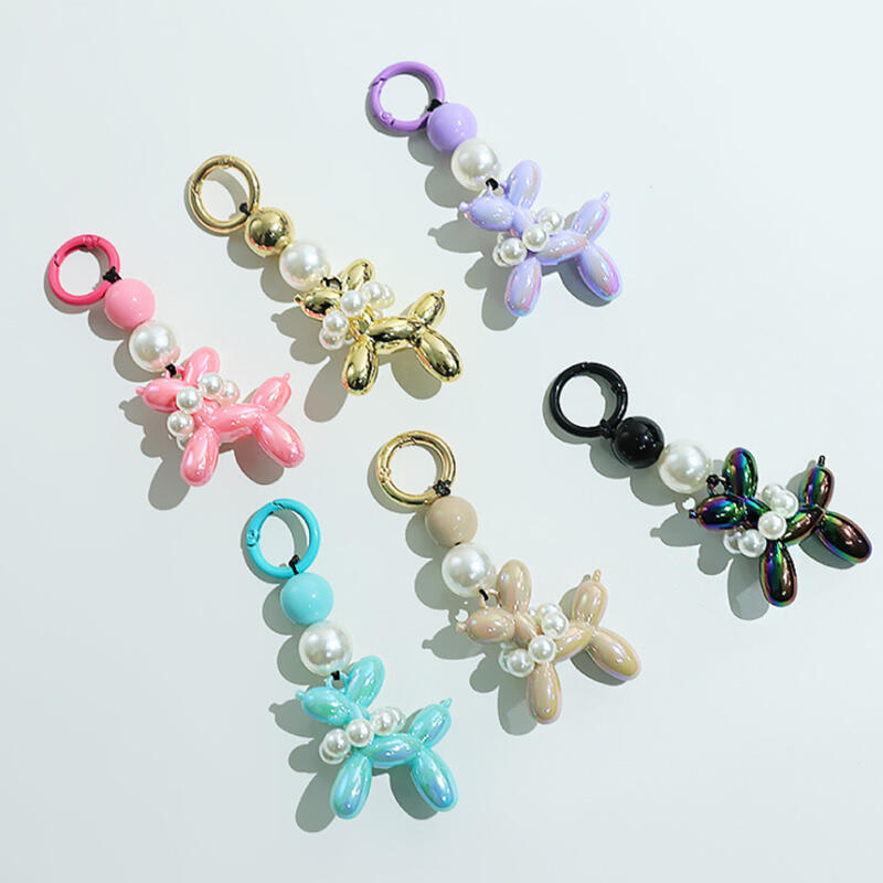 Balloon Dog Keychain 8 Types Balloon Puppy Dog Key Holder Poodle