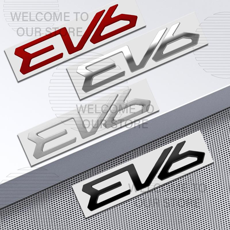 Car Decor Metal For EV6 Kia GT Version Electric SUV Letter Emblem 3D Sticker Accessories Tail Rear Trunk Decals pgncs50
