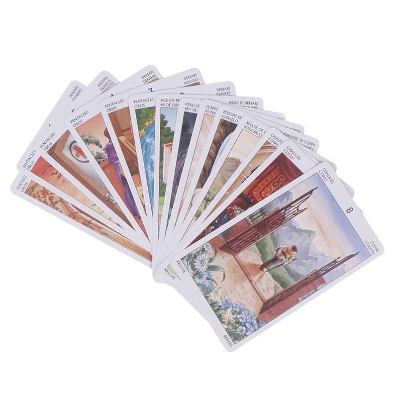 Tarot Of The 78 Doors Oracle Card Tarot Cards English Version Blue Edge Family Party Board Game