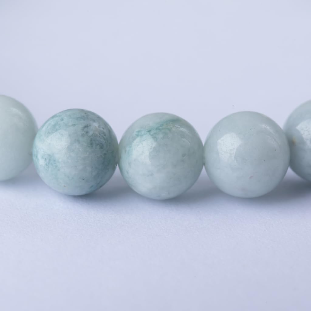 16cm Itoigawa Natural Jadeite Pale Japanese National Jomon Power Stone Jadeite Workshop Special Paulownia Wood Quality Certificate ABR0897 (8mm beads,