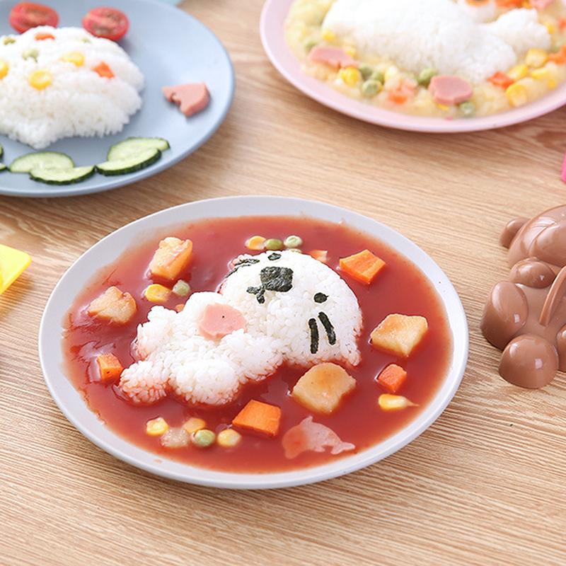 4 шт. Форма для сэндвичей и рисовых шариков сделай сам, мультяшные морские животные, форма для суши, кухонные гаджеты, аксессуары для завтрака для малышей и детей, суши бэнто