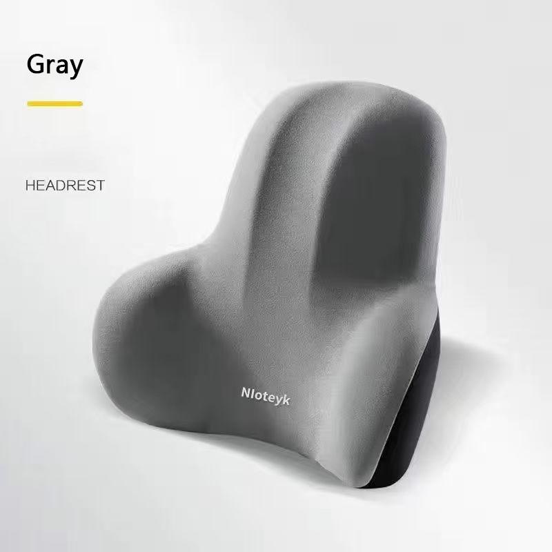Car Memory Foam Lumbar Support Cushion, Polyester Fabric, Anti-Slip, Washable, Ergonomic Design, Slow Rebound Memory Material
