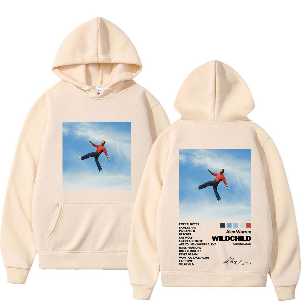 Alex Warren New Album Wild Child Tour Merch Hoodie Men Women Fashion Sweatshirts Long Sleeves Loose Casual Hip-hop Pullover