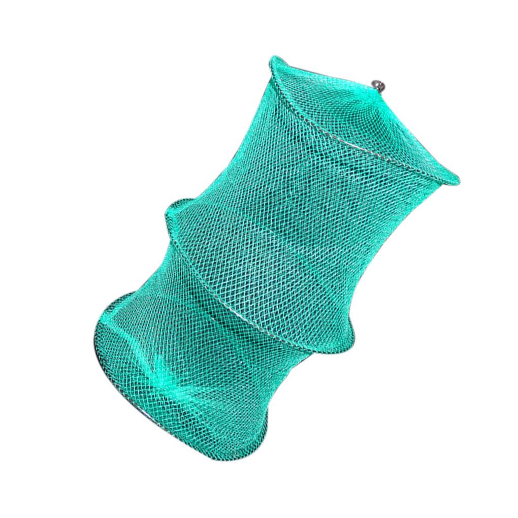 Двухслойная рыболовная сеть, Садок-ловушка для креветок, Сеть-ловушка для рыбы, Складная нейлоновая рыболовная сеть, Рыболовный садок