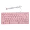 Маленькая проводная клавиатура Roseate Тихая USB 78 клавиш Компьютерная клавиатура с противоскользящими ножками для