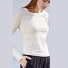 SAUCONY Однотонная дышащая футболка-пуловер с длинным рукавом Женские топы Лунно-белый SC1239067-6