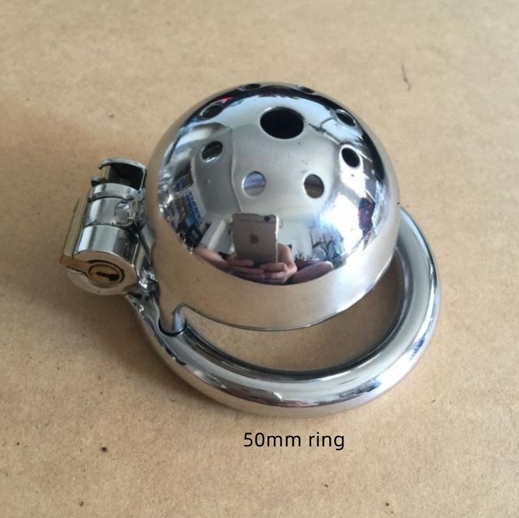 Мужское устройство целомудрия из нержавеющей стали, супер маленькая клетка для члена, кольцо для пениса с замком, пояс верности S027