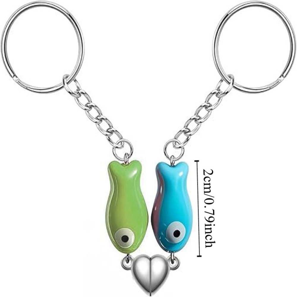 Hanging Ornament Magnetic Matching Keychain Bag Charm Couples Keychain  Best Friend