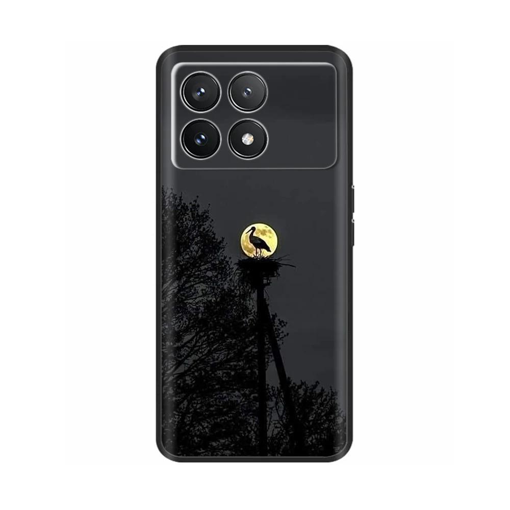 Для Xiaomi Poco F6 Pro Чехол Крышка Для Xiaomi Poco F6 Pro 5G Чехол для телефона Крутой Милый Мягкий Гладкий Жидкий Силикон Fundas Ракушки