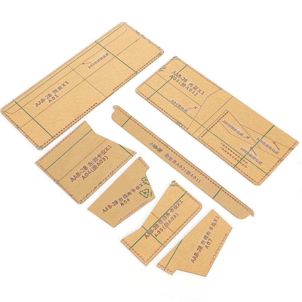 7 шт. Акриловый шаблон кошелька короткий прозрачный ручной портфель кожаное ремесло