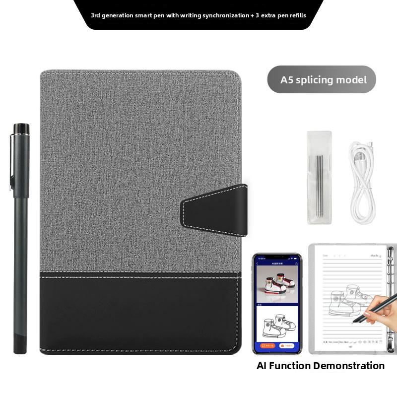 Smart Writing Notebook with Phone Screen Sync, Multifunctional Wireless Charger and USB Flash Drive, Business Gift