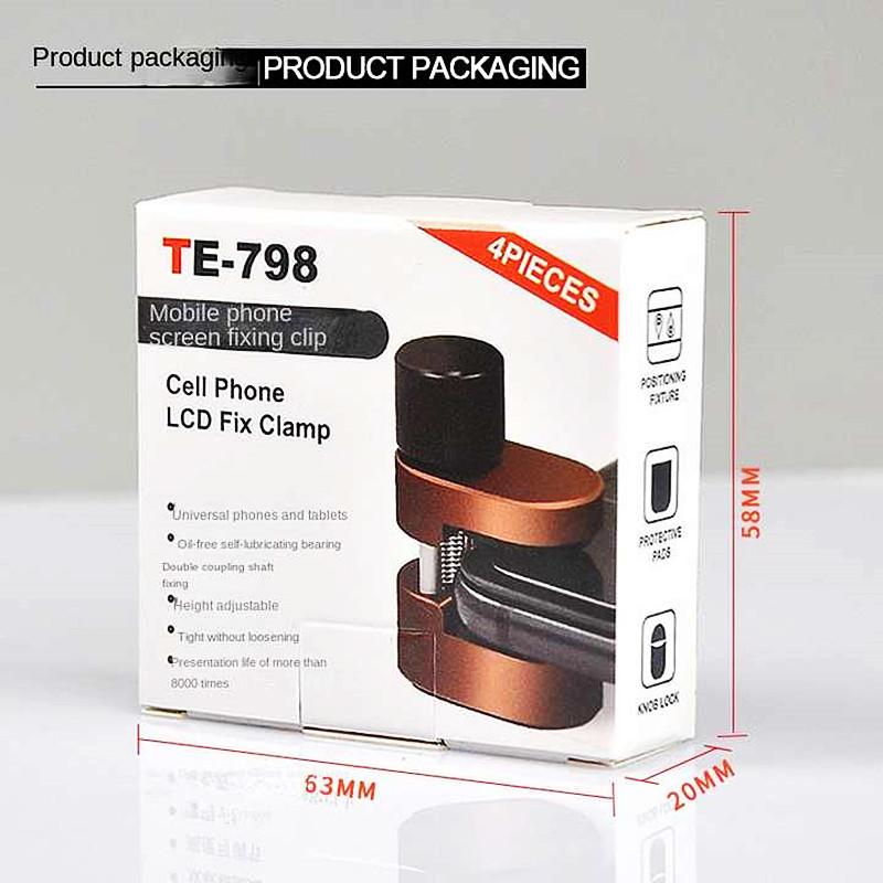 TE-798 4 шт. Универсальный зажим-фиксатор для LCD-экрана для ремонта мобильных телефонов и планшетов, зажим для фиксации, фиксирующее приспособление для ремонта изогнутых экранов