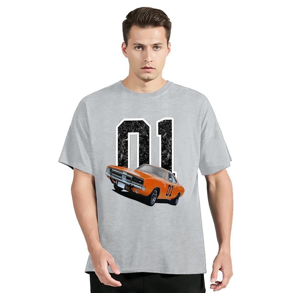 Футболка General Lee Charger Paul Kuras Man Футболки Car Moto Футболки Oversize Хлопковая футболка Повседневная уличная одежда Топы Фитнес Графическая футболка