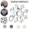 18 In 1 Universal Screw Wrench Snowflake Camp Key Ring Outdoor Wrench Hexagon Wrench Pocket Tool Corkscrew Tools for Reparing
