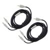 2PCS PC 3.5mm to Dual 3.5mm Earphone Cable 6.6FT OFC 3.5mm to Dual 3.5mm Jack Sound Cable for MMX100
