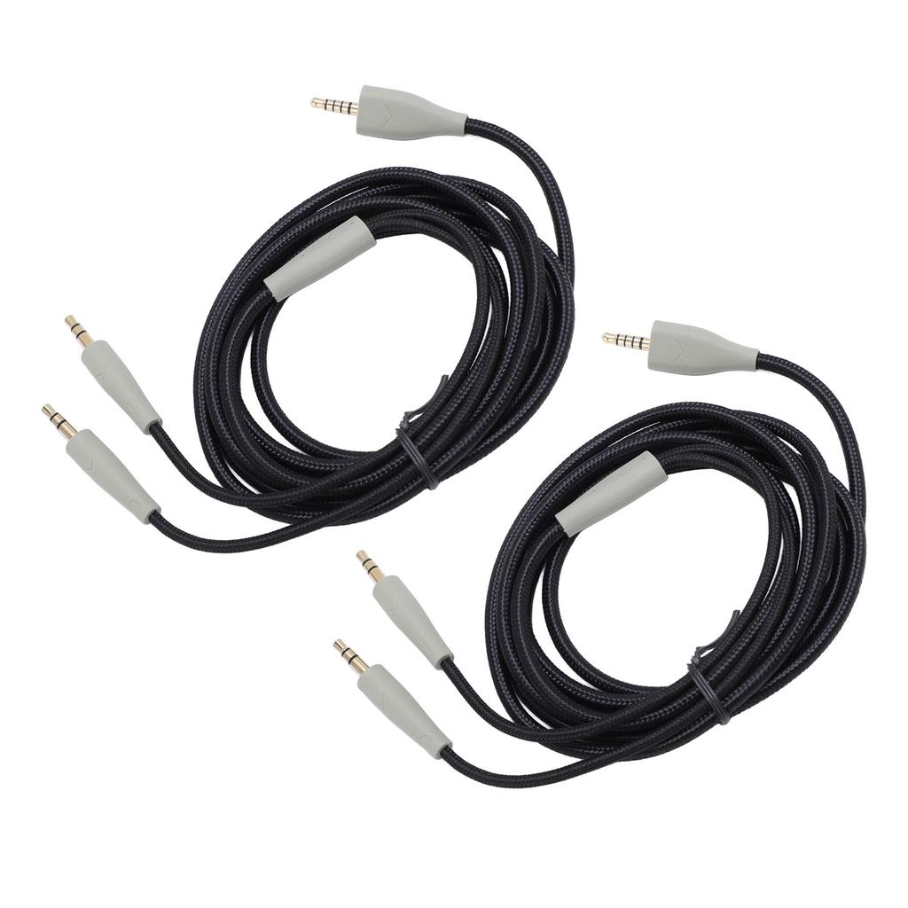 2PCS PC 3.5mm to Dual 3.5mm Earphone Cable 6.6FT OFC 3.5mm to Dual 3.5mm Jack Sound Cable for MMX100