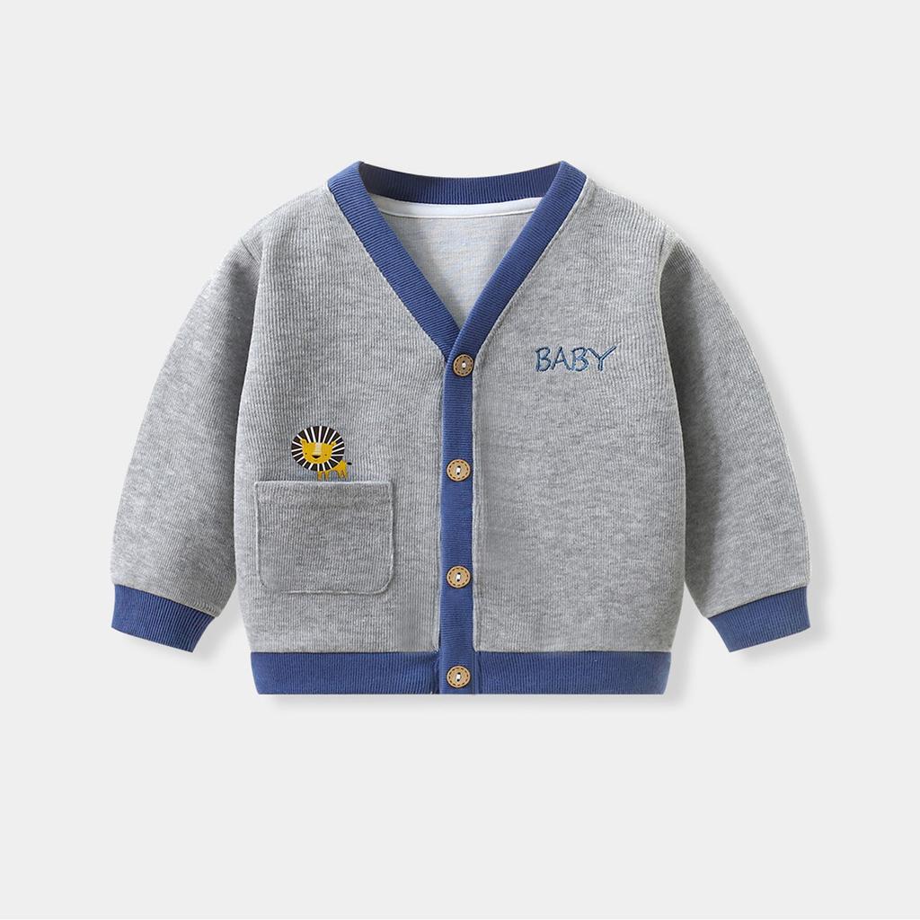 Toddler Kids Girl Boy Print Cartoon Sweater Knit Warm Cardigan Jacket Tops