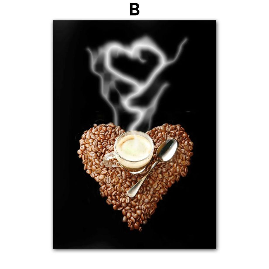 Кофейный торт, круассан, пончик, макароны, постеры, печать на холсте, картина в скандинавском стиле, настенные художественные фотографии для кухни, магазин десертов, декор комнаты