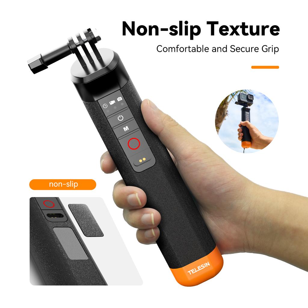 TELESIN спортивная камера плавающая ручка с дистанционным управлением затвором 15 м водонепроницаемая палка с запястьем