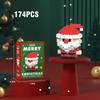 Christmas Gifts Building Block Series Santa Claus Reindeer Puzzle Assembly Bricks Table Decoration Toys for Child Chrismas Gift
