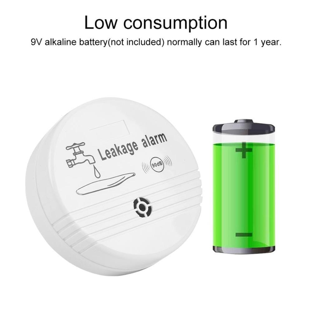 Independent Battery Water Alarm Sensor Wireless Water Leakage Alarm 90dB Water Alarm Home System
