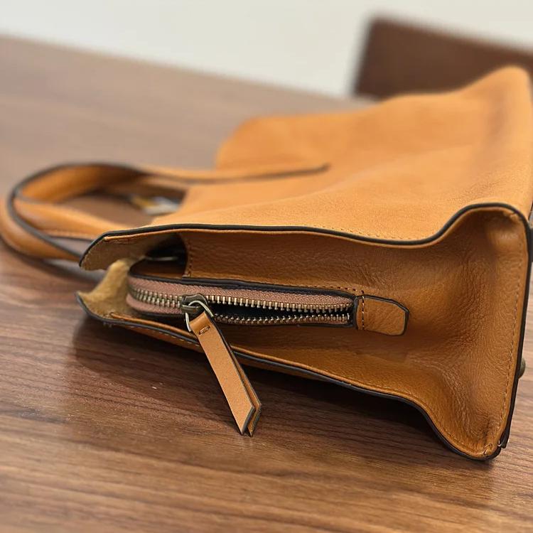 Johnature Сумка из натуральной кожи, повседневная универсальная сумка-тоут из мягкой коровьей кожи, женская сумка через плечо