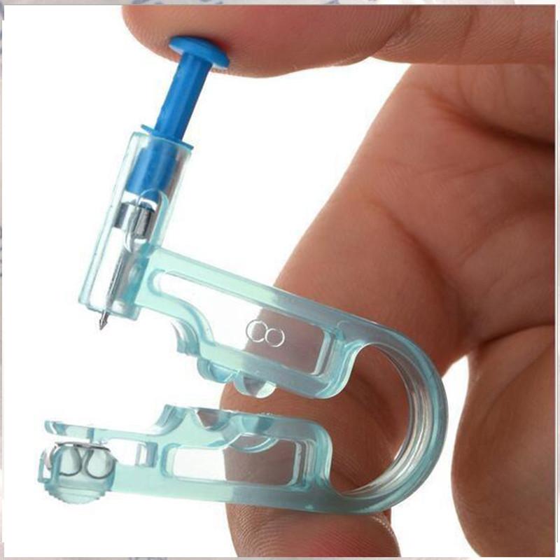 Ear Piercing Gun Safety Asepsis Tool Needle Disposable Body Kit Gem Earring Stud