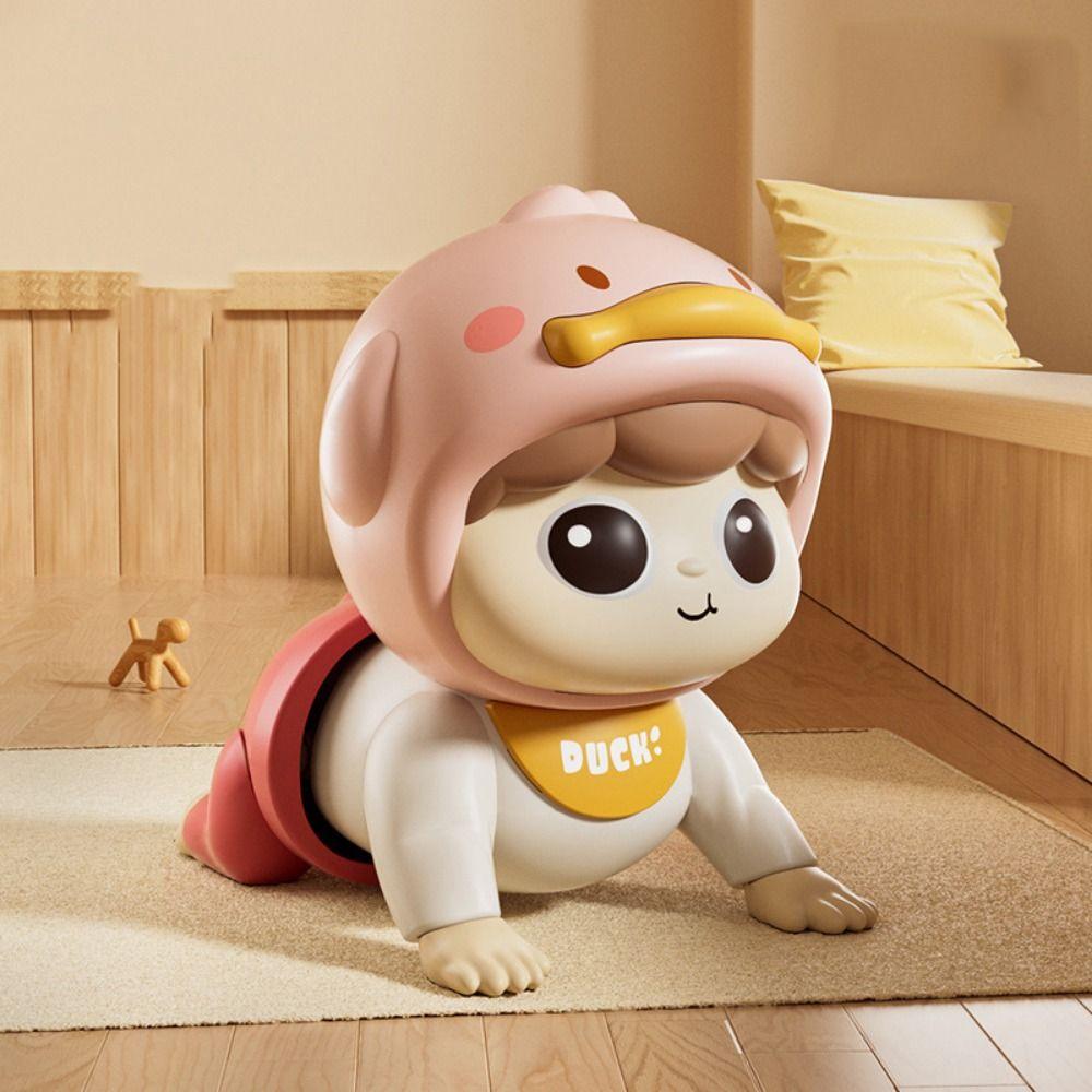 With Sound Learning Crawling Doll Big Eyes Electric Walking Duck Baby