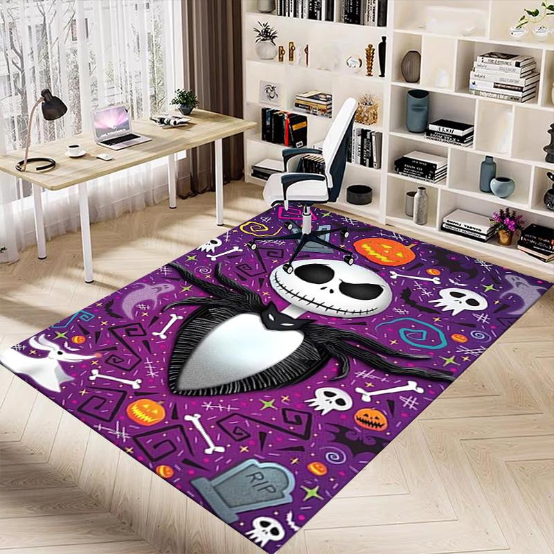 Halloween Jack Skellington Party Carpet For Playroom Bedroom Living Room Sofa Home Decorkids Game Area Rug Nonslip Floor Mat