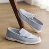 Мужские лоферы, деловая обувь, замшевая кожа, мягкая подошва, мужская повседневная обувь, ретро, плоская обувь для платья, мокасины, дизайнерские слипоны, мужская обувь